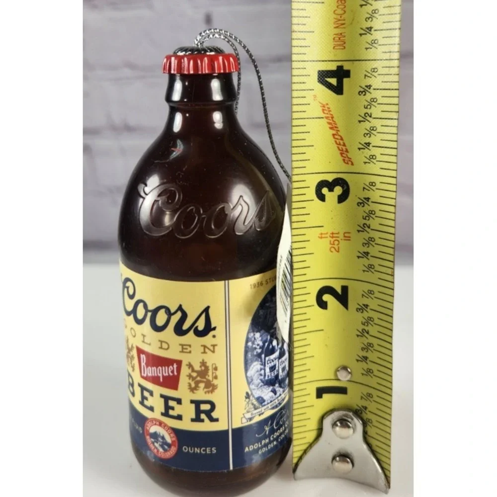NEW Coors Golden Banquet Faux Beer Bottle Christmas Tree Ornament Collectible